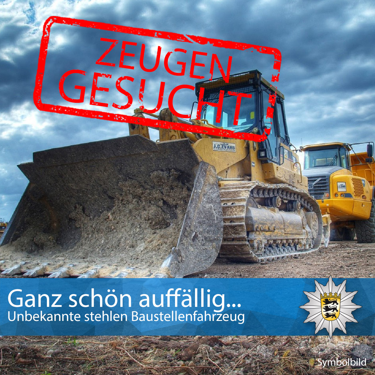 PolizeiPF's tweet photo. +++ Bagger gestohlen; Polizei sucht Zeugen +++
#Wimsheim
Durch Unbekannte entwendet worden ist ein Bagger im Bereich Wimsheim.
Details in der Pressemitteilung:
https://t.co/lQ1VjSINjQ https://t.co/vOrfR6upJC