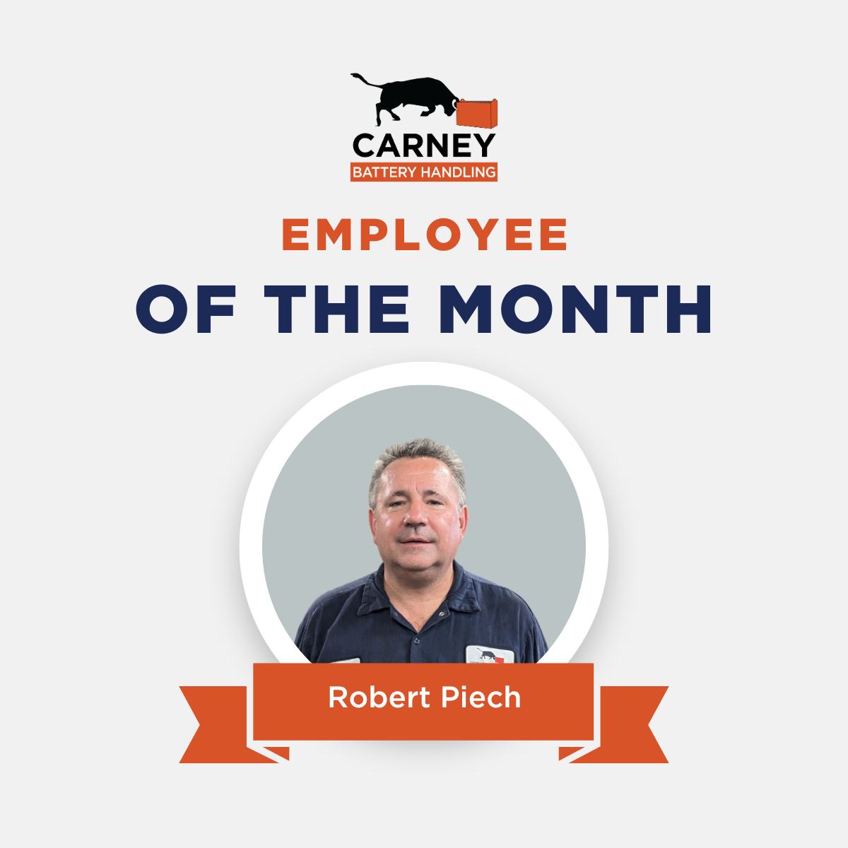 #EmployeeSpotlight This month, we celebrate Fitter/Welder Robert Piech, a senior member of the production team at Carney, who has been ensuring that every product is perfectly constructed since 1999. Thank you, Robert! #carneybatteryhandling #employeeofthemonth