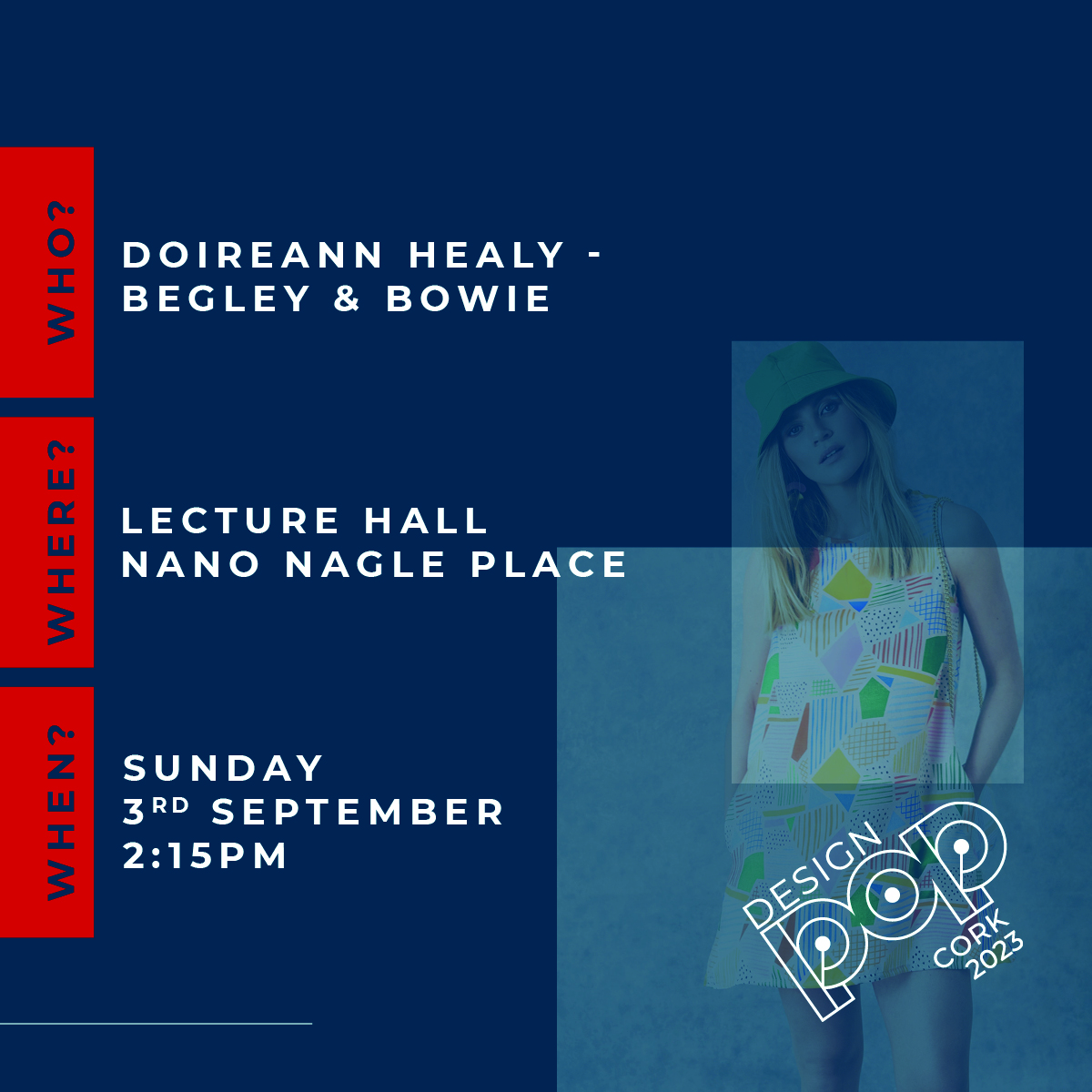 MEET DOIREANN HEALY Doireann launched art & fashion brand Begley & Bowie in 2019, designing beautiful art and eco-friendly fashion pieces from her shop and studio in Kenmare. Secure your tickets today: eventbrite.ie/b/ireland--cor… Supported by @corkcitycouncil #designpop23