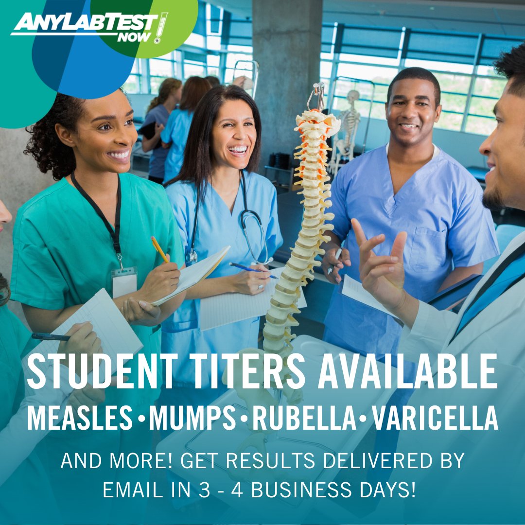 AnyLabTestNowGA's tweet image. Fall semester is here! Do you have to prove your immunization status? Get these tests done quickly at Any Lab Test Now!

Confirm your immunization status for:

🔺 Measles
🔺 Mumps
🔺 Rubella
🔺 Hepatitis B
🔺 Varicella

We... website.

anylabtestnow.com/tests/student-…

#AnyLabTestNow