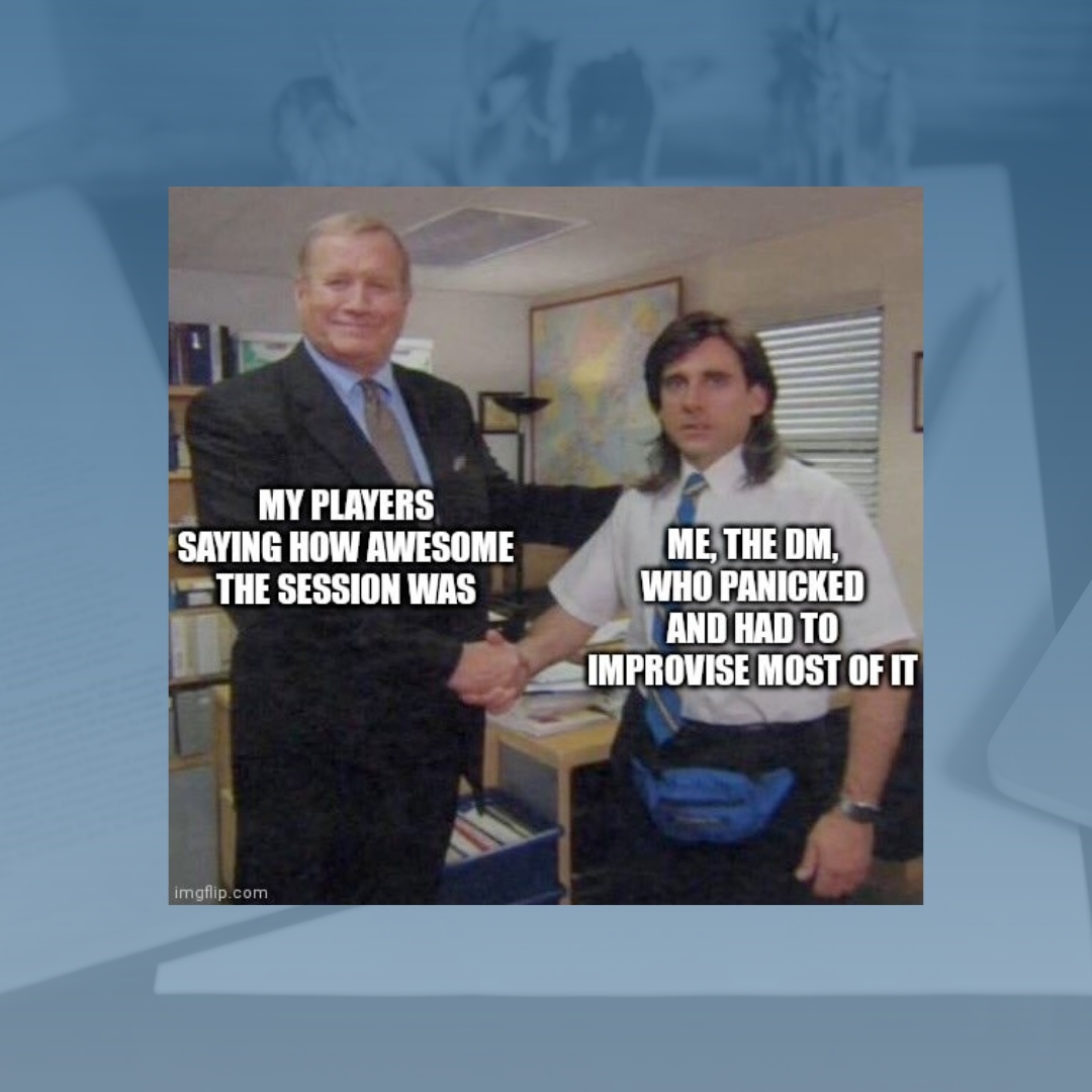 What's your preferred style: have every detail planned or just wing it?

.
.
.

#DND #DungeonsAndDragons #TTRPGS #TabletopGaming #TTRPG #RPGS #TabletopRPG #TabletopRPGS #Gaming #Podcast #NewEpisode #NewPodcast #DiceTales #ListenNow