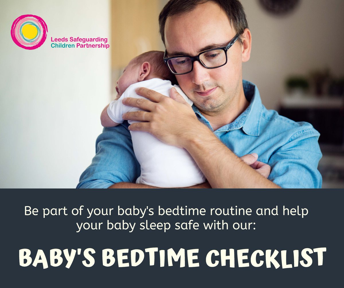 Always place your baby on their back to sleep. See our Baby’s Bedtime Checklist for further tips #safesleep leedsscp.org.uk/safesleep