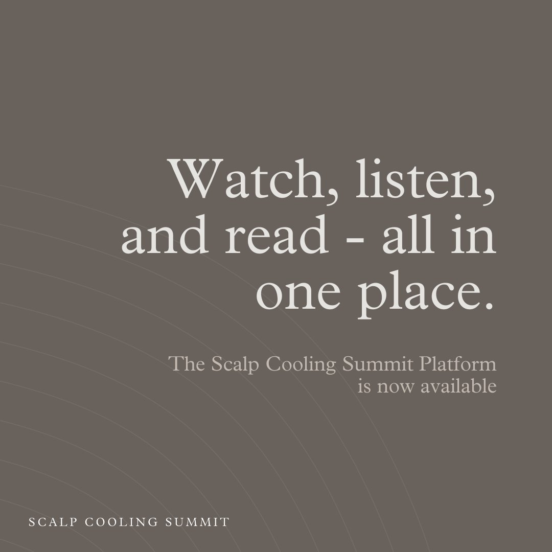 Scalp Cooling Summit (@scalpcoolsummit) on Twitter photo Join the Scalp Cooling Summit Platform and learn about the latest advances in #cryotherapy for managing chemotherapy-side effects.
Bringing you exclusive access to discussions with <a href="/DrSGraff/">Stephanie Graff, MD, FACP, FASCO</a>, <a href="/DrAmyComander/">Amy Comander MD, DipABLM</a>, and many more oncology thought leaders.
scalpcoolingsummit.com Join the Scalp Cooling Summit Platform and learn about the latest advances in #cryotherapy for managing chemotherapy-side effects.
Bringing you exclusive access to discussions with <a href="/DrSGraff/">Stephanie Graff, MD, FACP, FASCO</a>, <a href="/DrAmyComander/">Amy Comander MD, DipABLM</a>, and many more oncology thought leaders.
scalpcoolingsummit.com