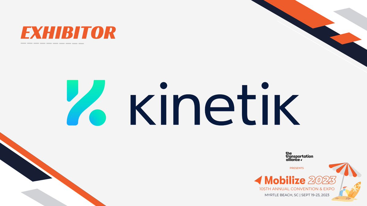 TranspoAlliance's tweet photo. 🏖️ Exhibitor Spotlight: Kinetik  

Thanks to Kinetik for exhibiting at Mobilize 2023! Check them out September 19-23, 2023 in Myrtle Beach, SC!  

Learn more about Kinetik: https://t.co/AVOxjvhEMP

Save your seat for Mobilize 2023 and register here: https://t.co/BKbRqCdBR8 https://t.co/9YcGofUVUp