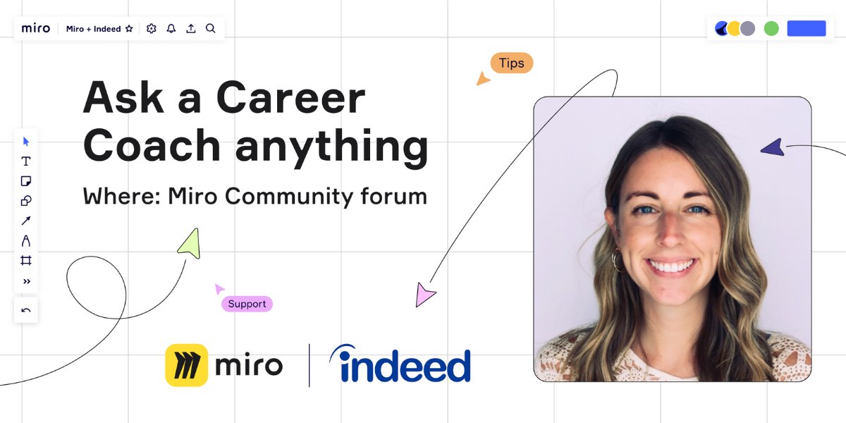 MiroHQ's tweet photo. We teamed up with @Indeed, the leading job site in the world, to create dynamic resume + cover letter #Miroverse templates packed w/ expert tips.Β Join us on the #MiroCommunity forum for an async AMA session: https://t.co/LQQWeugz5s
Need ideas on what to ask? See below β€΅οΈ https://t.co/gD7dZdDL1Y