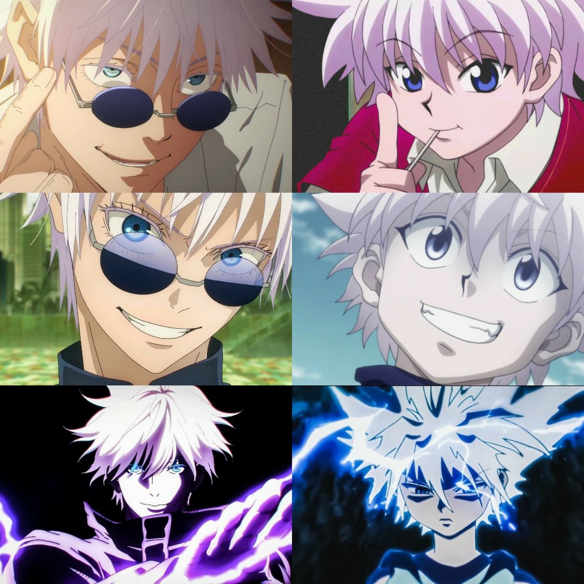 SpotHxH's tweet photo. Gojou Satoru x Killua Zoldyck https://t.co/za3yhLrl6m