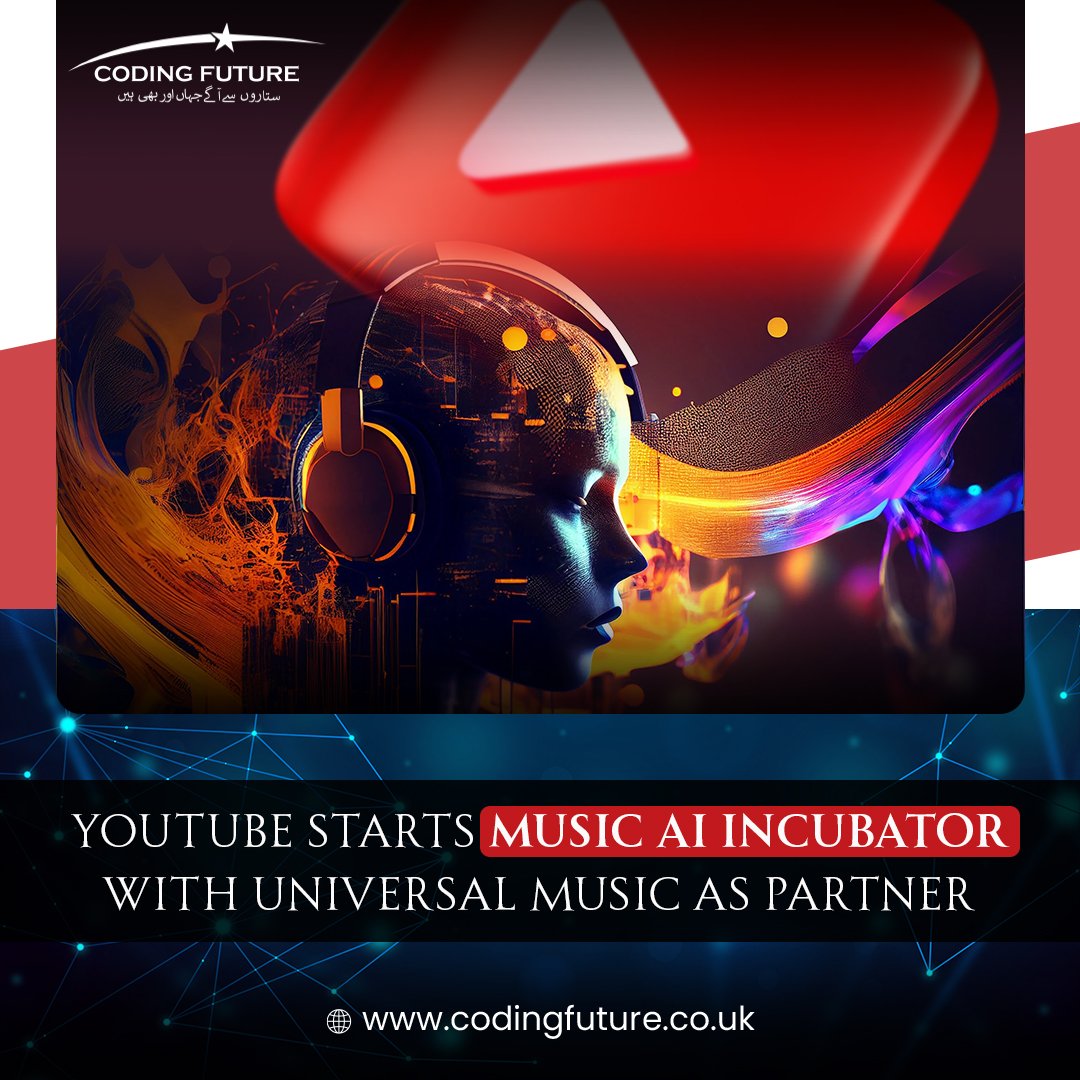 CodingFuture01's tweet image. On August 21 #YouTube announced that it&apos;s teaming up with Universal Music to start a Music AI incubator This means they&apos;re working together with artists and musicians to explore how artificial intelligence can be used in making music They shared this news in a blog post on Monday