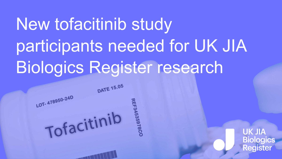 ❕ The UK #JIA Biologics Register helps monitor the safety and efficacy of new treatments for JIA and can now recruit participants patients starting #tofacitinib. ✉️ Contact praksha.jariwala@manchester.ac.uk @BCRD_Study to find out more.