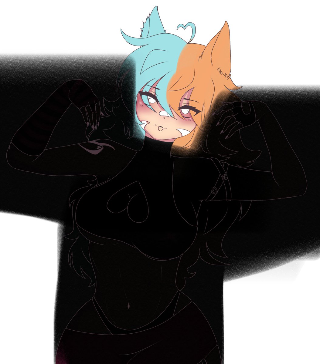 Whatciptus's tweet photo. So there's been some changes to the hair..bi think I wikk be doing split hair dyes. But idk which ones so can you guys be angels and go on my Instagram (Micamacameow) and vote for pink or orange? #furry #furryart #furryartist #furryartwork #furrygirl #catgirl #meow #animecatgirl https://t.co/LkwtkBddBu
