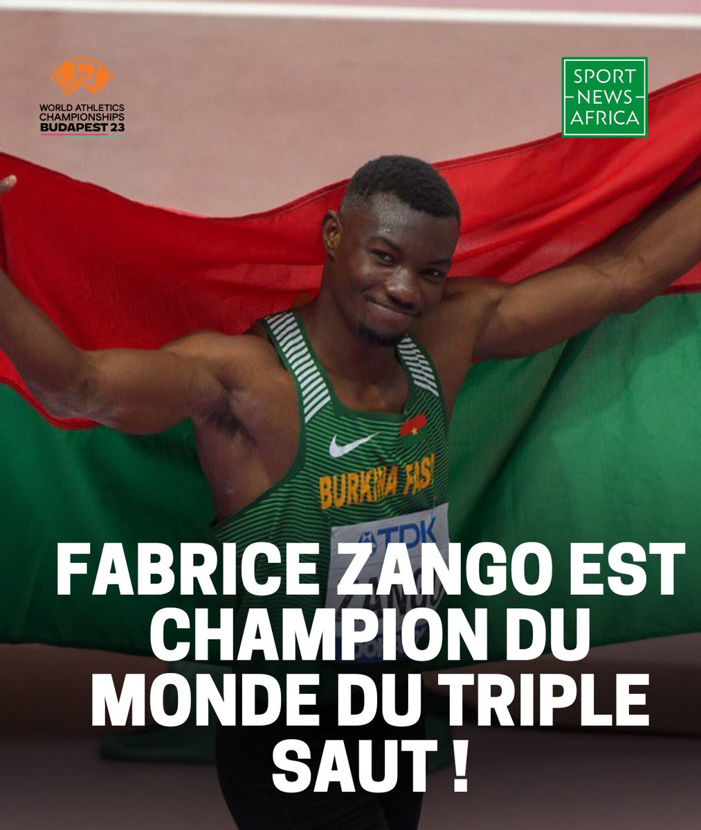 Félicitations à #Hugues_Fabrice_ZANGO, pour son sacre mondial en triple-saut !