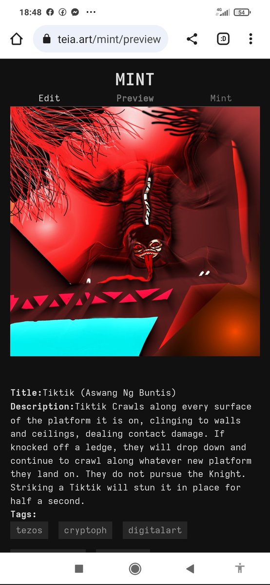 paradukz's tweet photo. Collect my art if you want 1x1
TikTik ( Pregnant Vampire)
Hello Collectors hopefully your good Today.. Keep Safe
https://t.co/NWNksX4rpU

#TEZOSTUESDAY #tezosart #digitalart #cryptoph #nftph #tezosph #NFTartist #paradukz @henryjgbanayat #tezoscollector #BukVisArt https://t.co/Yr9KPpXfgX