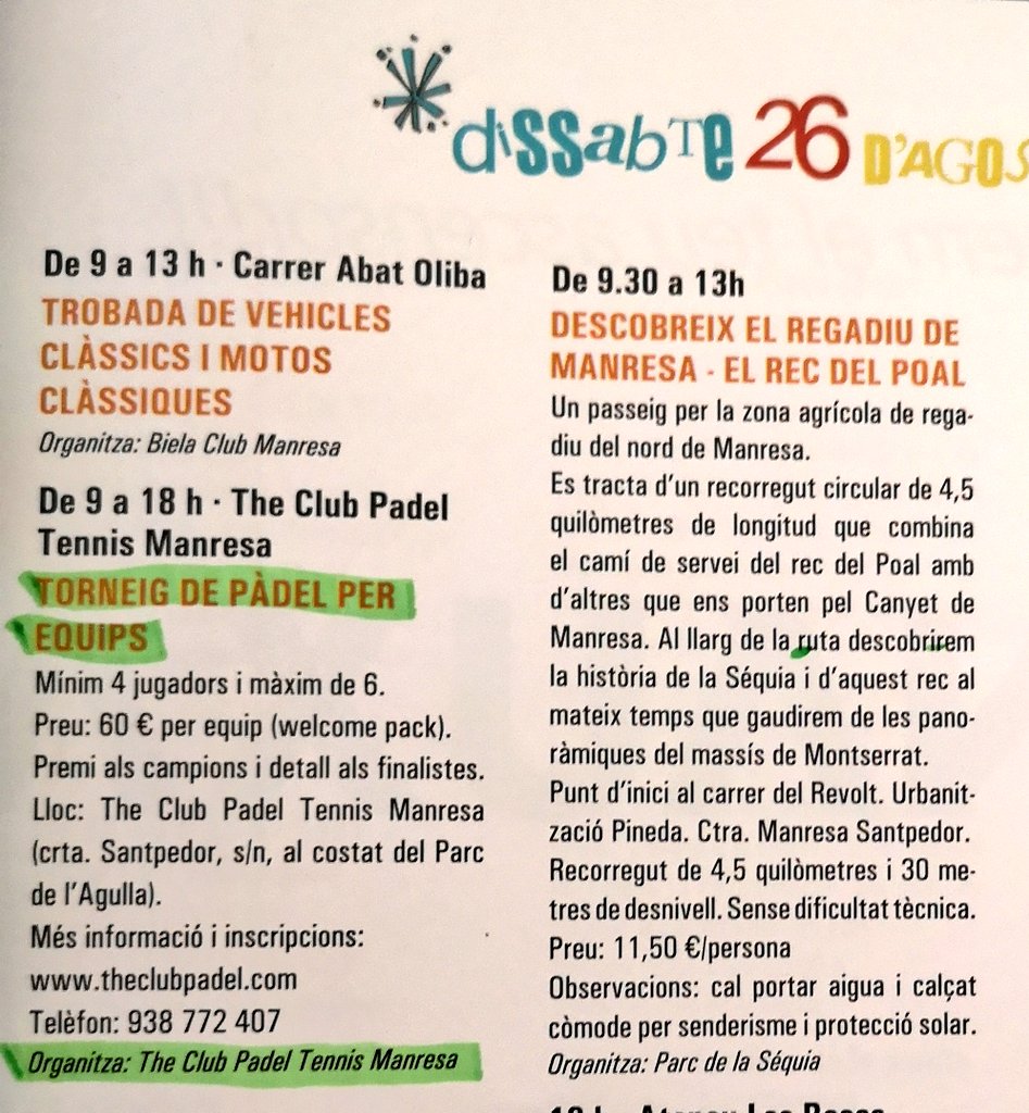 Recordeu aquest dissabte torneig obert de #pàdel &amp; #tennis de @FMManresa

Anunciat en el programa de la #FMM <a href="/ajmanresa/">Ajuntament de Manresa</a>!

T'esperem! 🎾🎾

Més info👇
x.com/CTennisManresa…