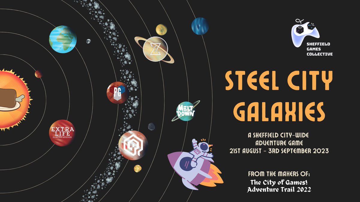 2️⃣ Steel City Galaxies 🚀 a free adventure trail created by @SheffieldGaming taking you right across the city centre. Go to @PatriotGamesLtd on Mary Street to start your quest: sheffieldcitycentre.com/city-stuff/cit… 🎲