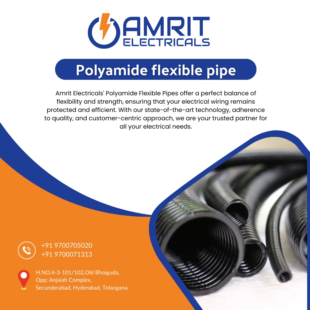 Looking for top-notch electrical solutions? Look no further! Amrit Electricals proudly presents Polyamide Flexible Pipes that bring together quality and affordability.
#AmritElectricals #QualityElectricalSolutions #AffordablePrices #ReliablePerformance #rubberglovesnearme