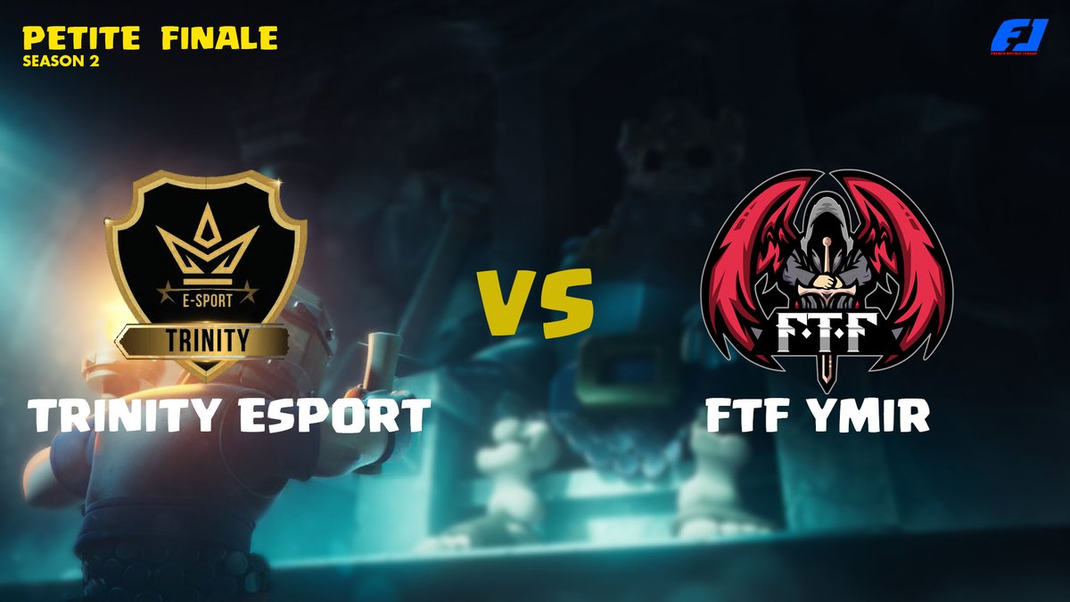 🚨| Qui finiras à la 3ème place ? 

Le match opposera : 

<a href="/EsportFtf/">FTF-eSport 🏆</a>  Ymir 🆚 @sport_trinity 

Réponse ce soir !