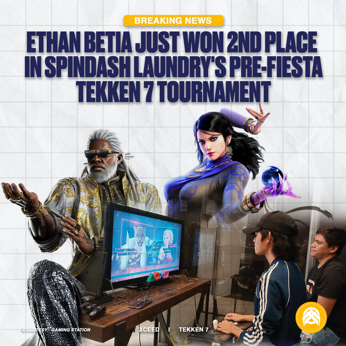 xuxceed's tweet photo. XCEED: BREAKING NEWS 

Ethan Betia, BS Agriculture 3, placed 2nd in a Tekken 7 Tournament.  The tournament was held in Spindash Laundry, Kauswagan, Cagayan de Oro City last August 13, 2022. Catch him participate in the next tournament leg next week!  #XCEED #Tekken7 https://t.co/ghfhtaW6Lf