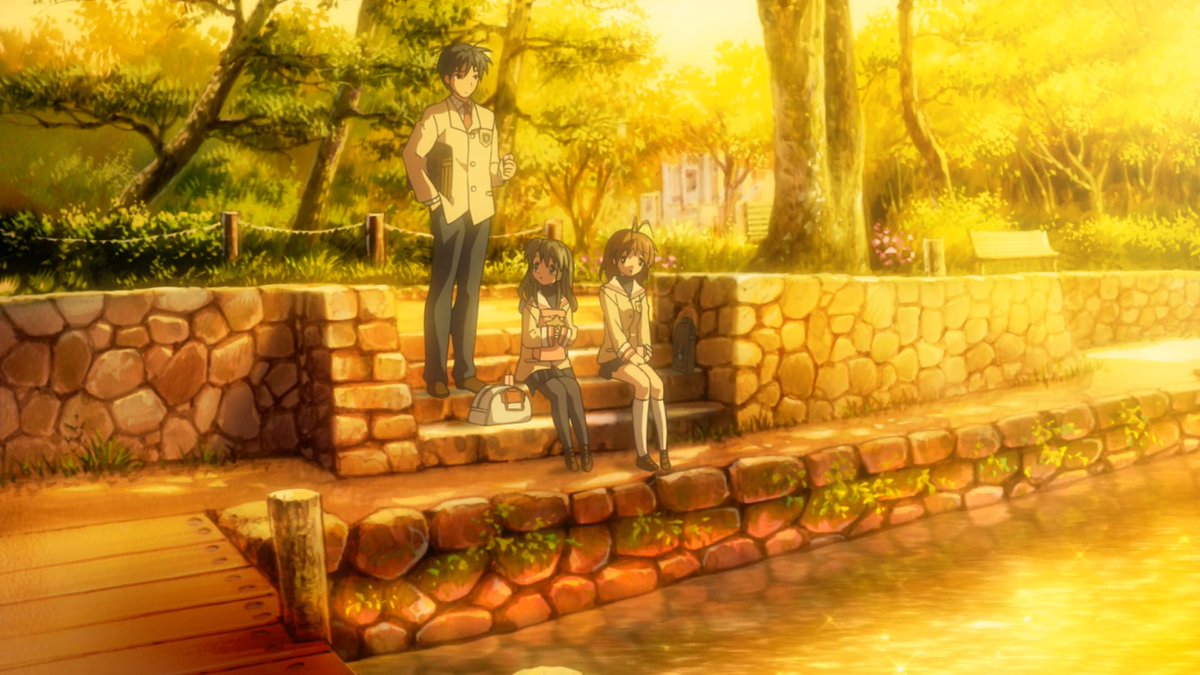clxnnad's tweet photo. seeing people refuse to watch clannad because they think the art style is ugly is insane to me. like okay, some of the promo art isnt the best but so much of it is gorgeous https://t.co/CiOeKFSusp