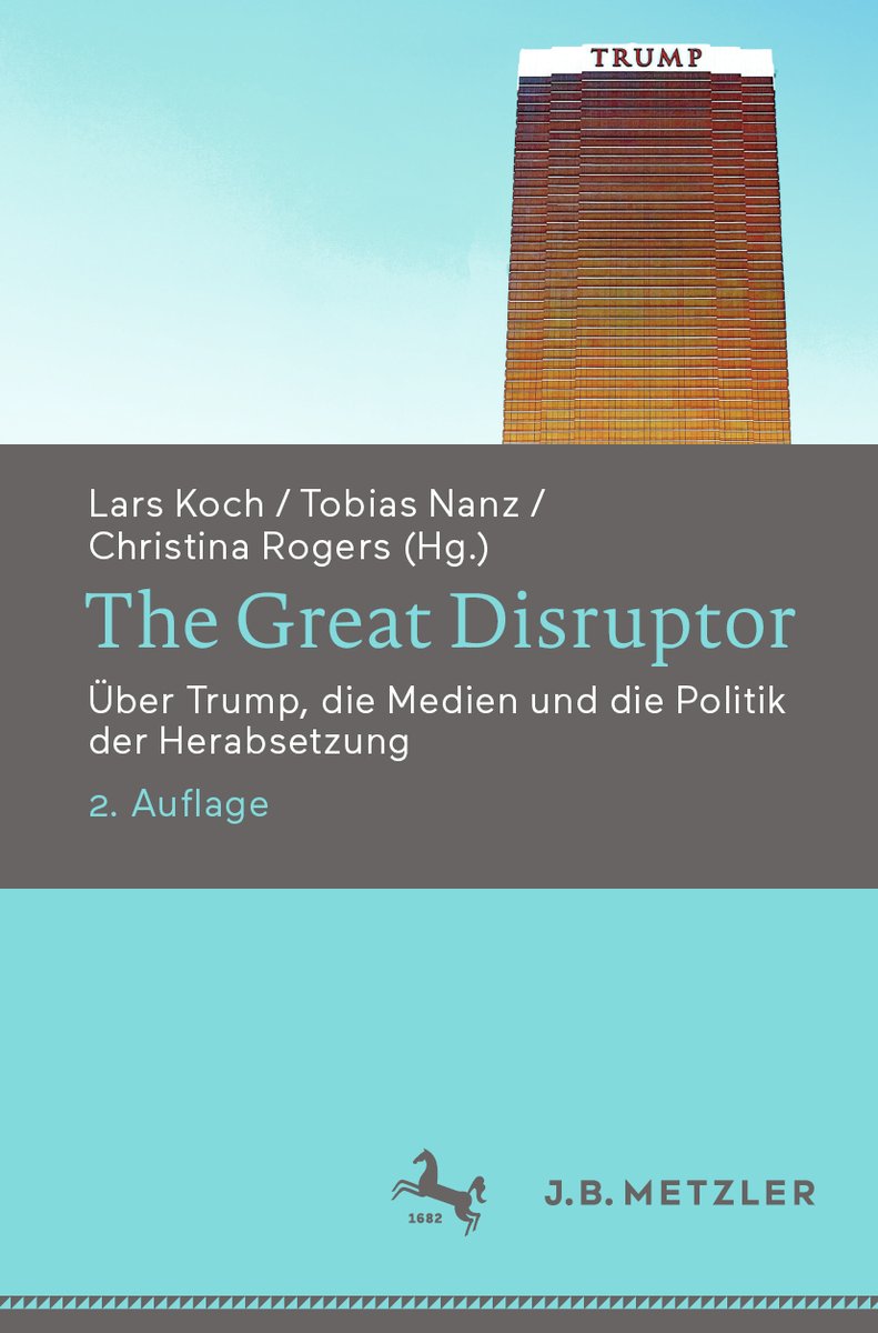 ++NEU++
Pünktlich vor dem nächsten Wahlkampf 🇺🇸
The Great Disruptor, 2.A. | Hg. von Lars Koch (<a href="/LKInvectivity/">Lars Koch</a> ), Tobias Nanz und Christina Rogers
▶️link.springer.com/book/10.1007/9…
👉aktualisiert mit Blick auf die Ereignisse der US-Wahl 2020 
#Trump 
<a href="/SpringerPhil/">Springer Philosophy</a>