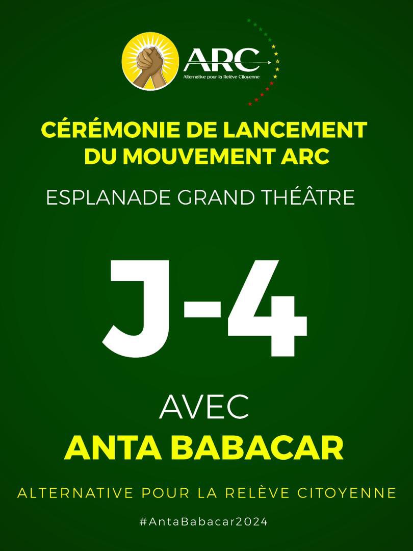 Soyez prêt pour le premier pas vers la Relève 🤝🇸🇳 #ArcAnta2024
#AntaBabacar #Anta2024 #AntaBabacar2024 #AntaPresidente
#AntaBabacarPresidente #AntaBabacarCandidate #AntaBabacarLañBëgg #VoteAnta #Election2024 #Senegal2024 #SenegalVote