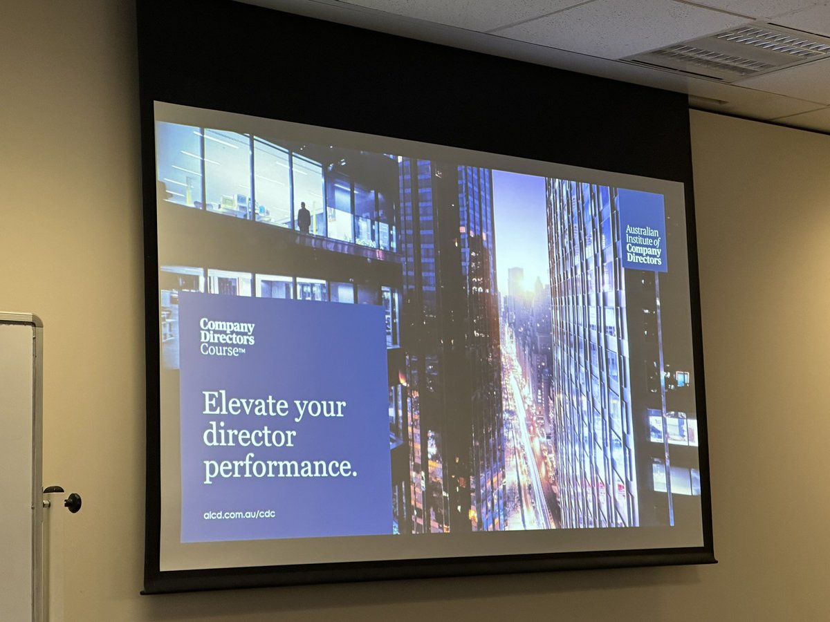 sullivan_keiran's tweet photo. Day 2 of AICD Company Directors course. All about the Legal Environment!! https://t.co/LfcUaeBXNm