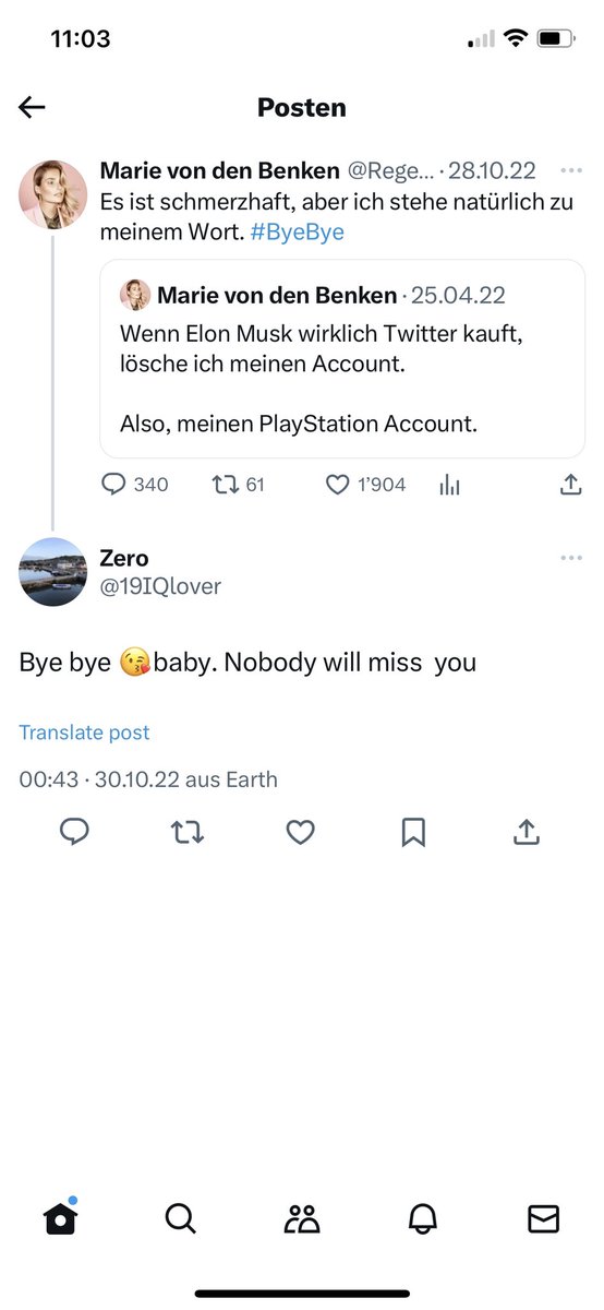 Ch_Winter's tweet photo. @calcaneus38 @AliCologne @Regendelfin Hans, damit blamierst du dich leider immer wieder aufs neue. Oder kannst du mit Sicherheit sagem, dass sie ihren Playstation Account nicht gelöscht hat? https://t.co/Viap3YU9iu