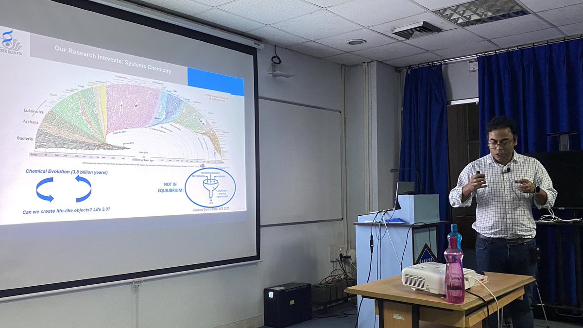 Wonderful to see the self-assembled autonomous materials in the work for catalysis from the lab of @DDasLab from @iiserkol. 

Interesting chemistry, excellent images and nice talk. 

@snbkol 

#selfassembly #Chemistry