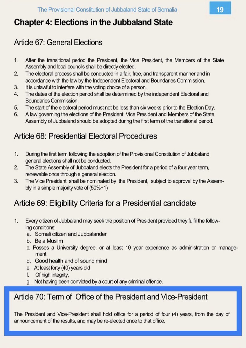 DoonnaIsbadal's tweet photo. 📢 Update from Jubaland 🇸🇴: Ahmed Madobe's presidency comes to an end, marking a significant transition in the region's leadership. As he concludes his term, Jubaland demonstrates a commitment to term limits. Stay tuned for more updates on the evolving political landscape. https://t.co/6SrZrOq1Bt