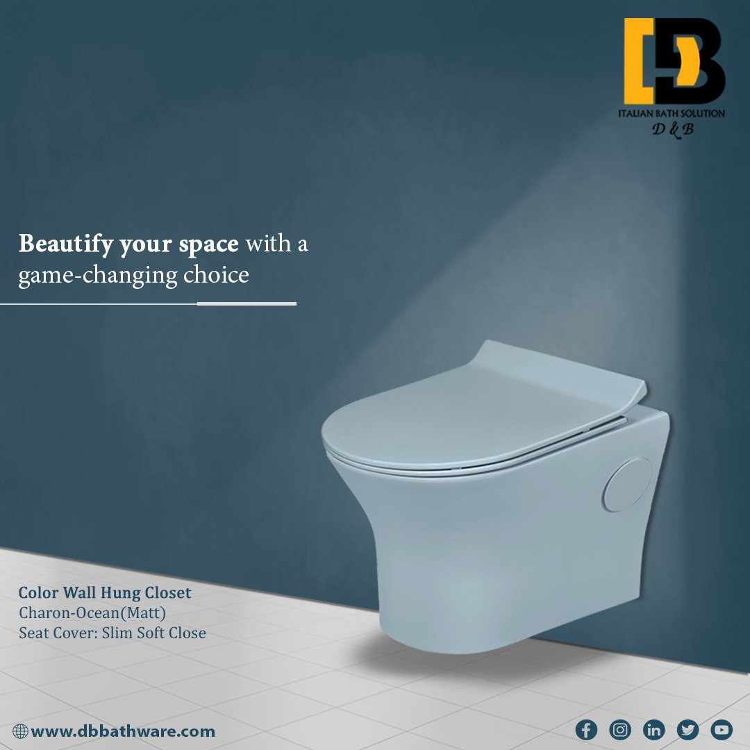 DB_BATHWARE's tweet photo. Personalize Your Space with Charon Color Wall-Hung Toilet. Choose colors, offering maximize comfort &amp; Sleek aesthetics
Get the perfect centerpiece now to elevate your space.

#dbbathware #Sanitaryware #charon #inspiredbycolour #ocencolor #dbbathwareitalianbathwaresolutions https://t.co/a1j8UqHlSy