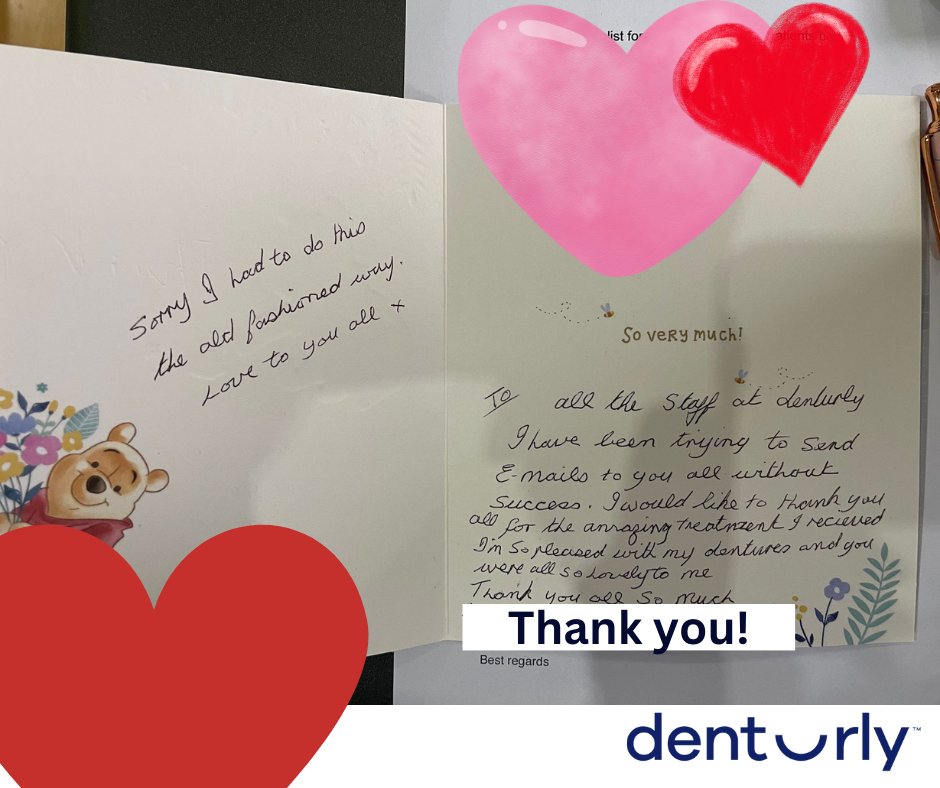 denturly's tweet photo. We love an old fashioned review!  Thank you.  Book your free denture consult at https://t.co/xEYrZ5dqrK https://t.co/PV3f5QNZUd