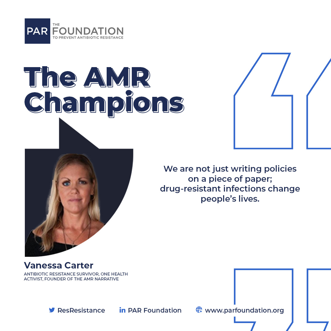 AMR survivor Vanessa Carter speaks out for global understanding. Let's fight drug-resistant infections unitedly. #TheFightAgainstAMR @_FaceSA | @theAMRnarrative | @HealthZA