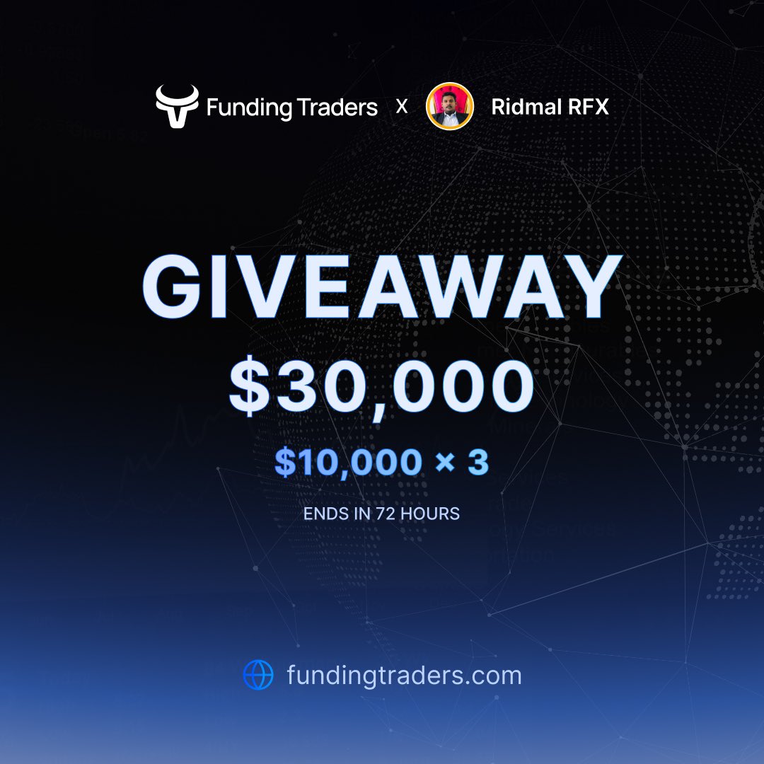 The_FlowTrader's tweet photo. 📣📣📣📣📣

3 x 10K Challanges to Giveaway

1. Follow @Funding_Traders &amp; @Ridmal_RFX 

2. Like &amp; Retweet

3. Tag 3 friends

Winners on 72hrs https://t.co/YepmAzDVAe
