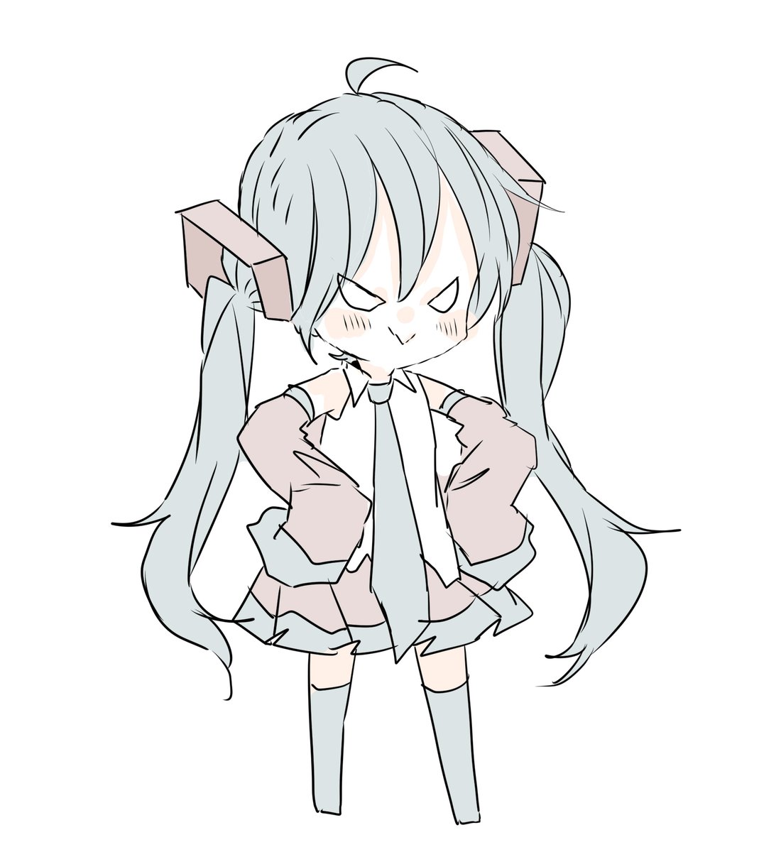 初音ミク 「ねんどろみくちゃん 」|sakiのイラスト