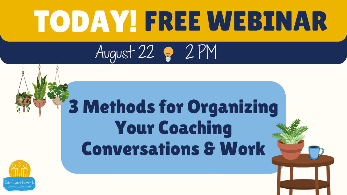 💻 Free webinar TODAY! 

⭐Register now: educoachnetwork.com/registration-p… #educoachchat #webinar #edtech #instructionalcoach #coaching #litcoach #mathcoach #techcoach