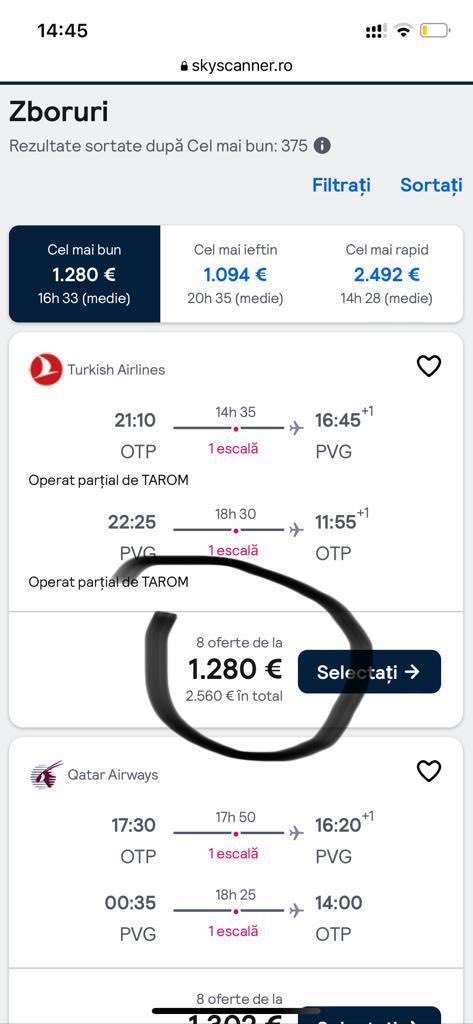 💺 Aynı tarih, aynı saat: THY biletini Türkiye'den alınca 2 bin 247 euro, Romanya’dan alınca Bükreş’ten Türkiye aktarmalı 1.280 euro.  

⭕️ Romanya-Türkiye uçuşu dâhil. 

🏖️ Türkiye Cumhuriyeti vatandaşı olmak veya Türkiye’de ikamet etmek ceza gibi… #thyao