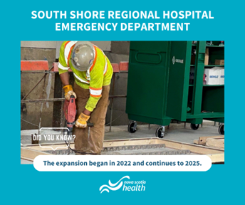 HealthNS's tweet image. The South Shore Regional Hospital redevelopment project is contributing positively to our community. It means improved accessibility, and a more comfortable environment for patients and their families. We can&apos;t wait to unveil the enhanced facilities soon. #HealthcareRedevelopment