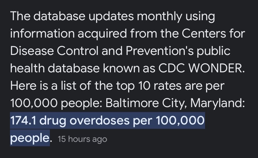 kimKBaltimore's tweet photo. Baltimore is #1 in the nation for overdose deaths &amp; #2 in the nation for homicides. The Democrat Party has had complete control of Baltimore for 60 years. 

Mayor- @MayorBMScott 
Congressman- @RepKweisiMfume 
Senators- @SenatorCardin, @ChrisVanHollen 
City Council- All Democrats https://t.co/KuHG2A72dY