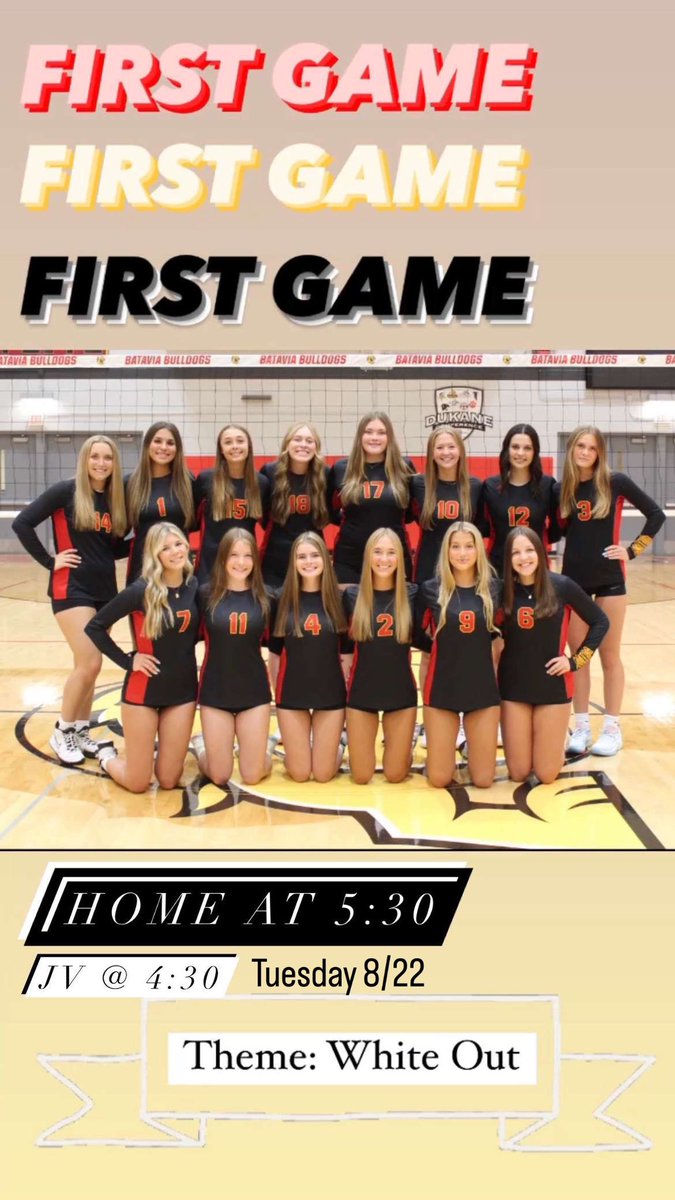 BulldogVBpride's tweet photo. And it’s GAMEDAY!!!!!! 
🆚 West Aurora 
⏰FA/JV- 4:30pm
 FB/Varsity- 5:30pm
🏠Home!! 
Theme: White Out! 
Come see your JV and Varsity Bulldogs for the first time this season against West Aurora! https://t.co/AexW6lpsAI