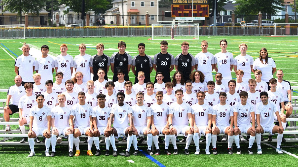 Here's the official team photo of the Gannon men's soccer team. The season opens on Friday, Sept. 1, when GU hosts Georgian Court at McConnell Family Stadium.
<a href="/GannonMSoccer/">GannonMensSoccer</a> <a href="/GannonU/">Gannon University</a>  
Check out the roster: gannonsports.com/sports/mens-so…