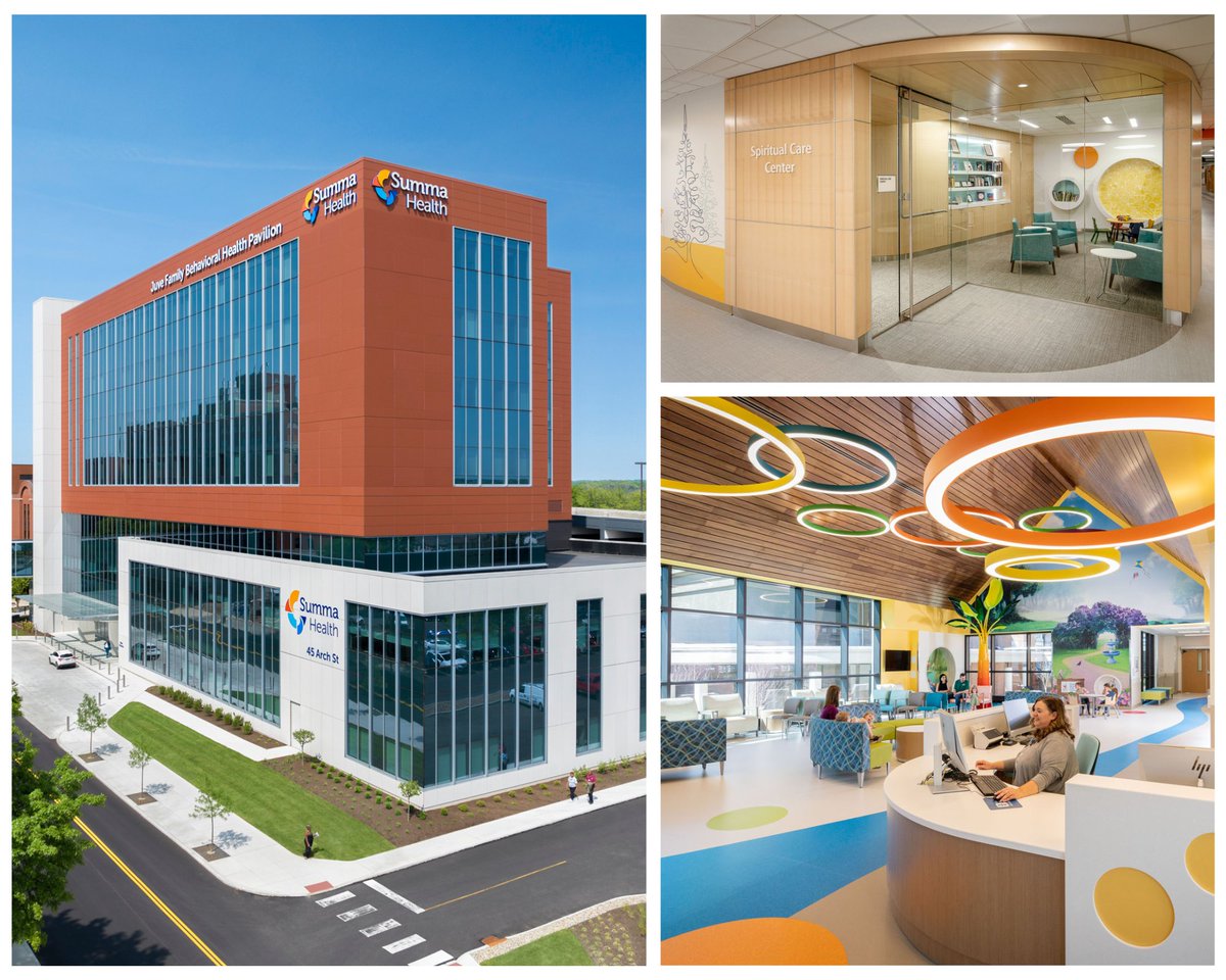 HasenstabArch's tweet image. Voting is now open for the AIA Akron 2023 People's Choice Design Award! Vote for our projects: @AkronChildrens Spiritual Care Center &amp;amp; Mahoning Valley ED, and the @SummaHealth Juve Family Behavioral Health Pavilion (with @PerspectusArch). tinyurl.com/5d7eys47