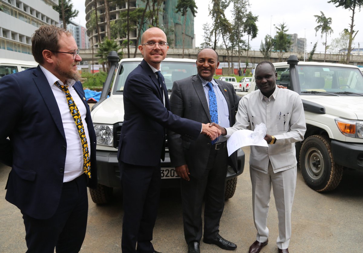 COWASHIV's tweet photo. Today all seven #COWASH IV regions met for a Joint National/Regional Steering Committee meeting in Addis Ababa 🇪🇹2015 reports were approved and new project vehicles from @Ulkoministerio were handed over by @FinlandinETH 🇫🇮 Read more from here: https://t.co/qHL7T0TsuW https://t.co/lmmSkZr5OM