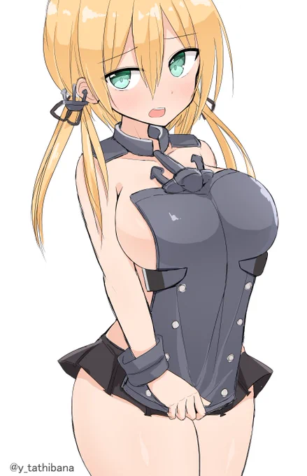 ワンドロなので服が間に合わなかったプリンツ#艦これ版深夜の真剣お絵描き60分一本勝負 #艦これ版真剣お絵描き60分一本勝負_20230822 