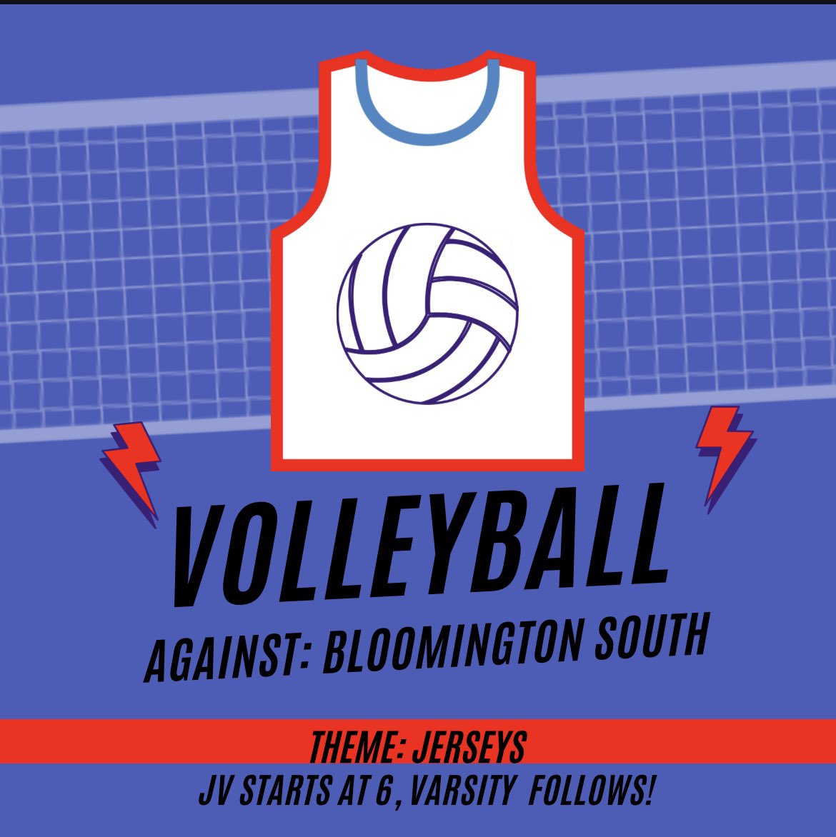 Baselinebums's tweet photo. TODAY, August 22, our girls volleyball team will go up against Bloomington South at home! Show up in your JERSEYS and cheer the girls on for a conference win!!! https://t.co/Teqv2hNODh
