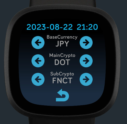 NOVY_NN's tweet photo. Fitbit Versa3/Senseで動作する仮想通貨（暗号資産）のレートを表示するアプリ「CryptoChecker」更新しました。
https://t.co/zYtUzyMVeX
DOT,FLR,FNCT,CHZ,LINK,DAI,MKR,MATICに対応しました。
OMGは対象外としました。
FLRのレートはコインチェックさんが公開してくれれば表示されるはずです。 https://t.co/gaFJtznAY7