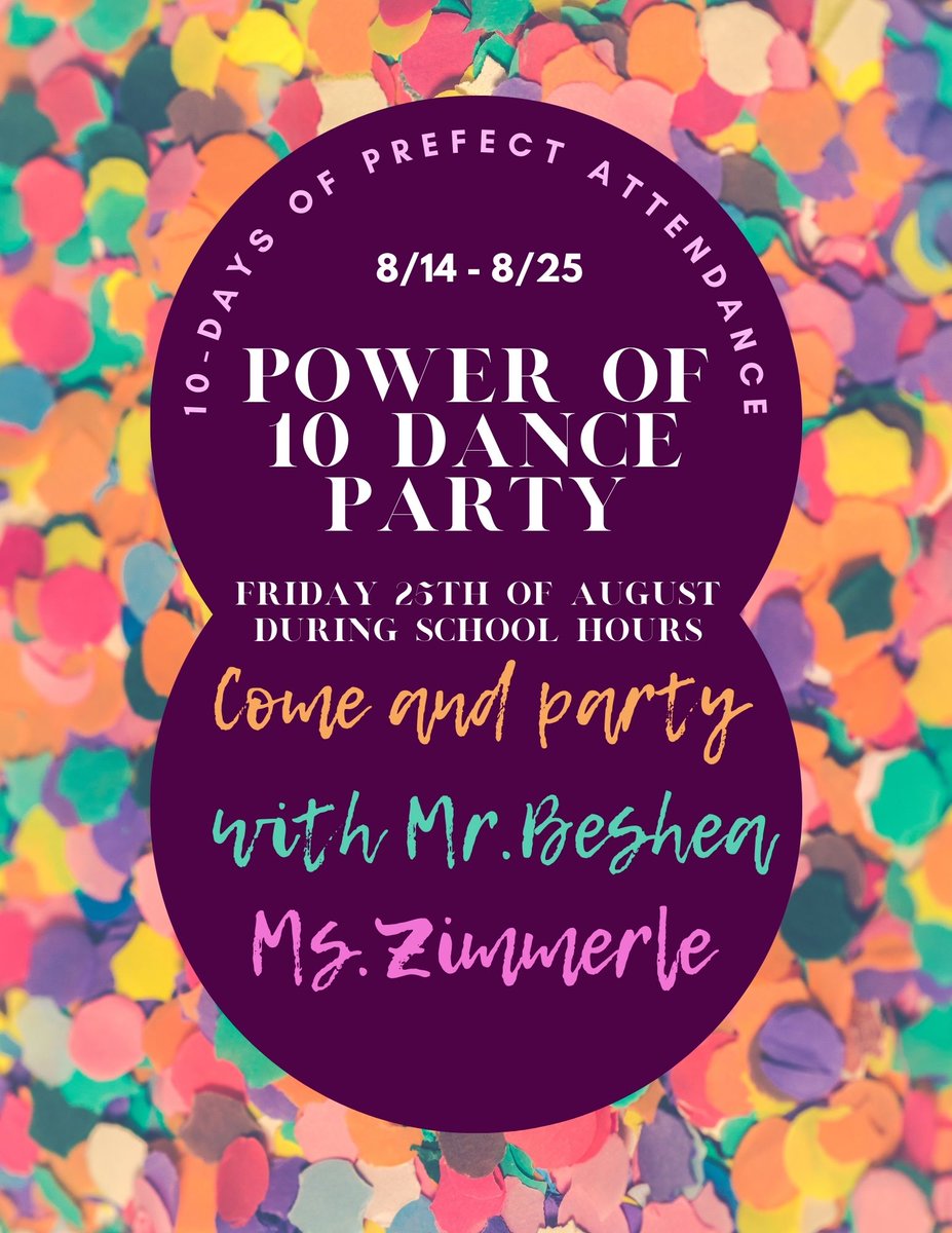 Good Afternoon Hawks! this Friday we will be having a dance party for the students with PREFECT ATTENDANCE