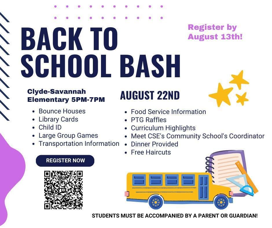 REMINDER: Our "Back to School Bash" is TONIGHT! We're so excited to see everyone! 
Details below.

#CSrocks
#EducateInspireEmpower