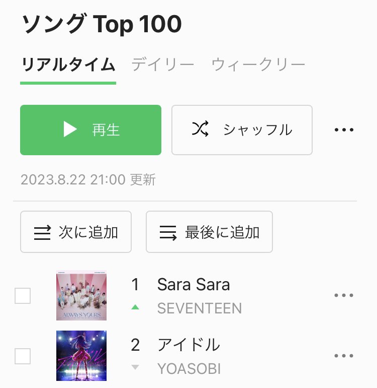 pledischarts's tweet photo. 🇯🇵 JAPAN LINE MUSIC | 2023.08.22 21:00 JST

#1 #SaraSara [+1] *54th hour at #1

#SEVENTEEN #세븐틴 @pledis_17 https://t.co/dFNfE8HpiK