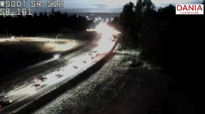 ShanteSTV_'s tweet photo. Expect delays heading into Puyallup on SR 512. A crash near Benston Dr is off to the shoulder now, but the backup remains! #k5traffic https://t.co/sM1HD9Nj2g