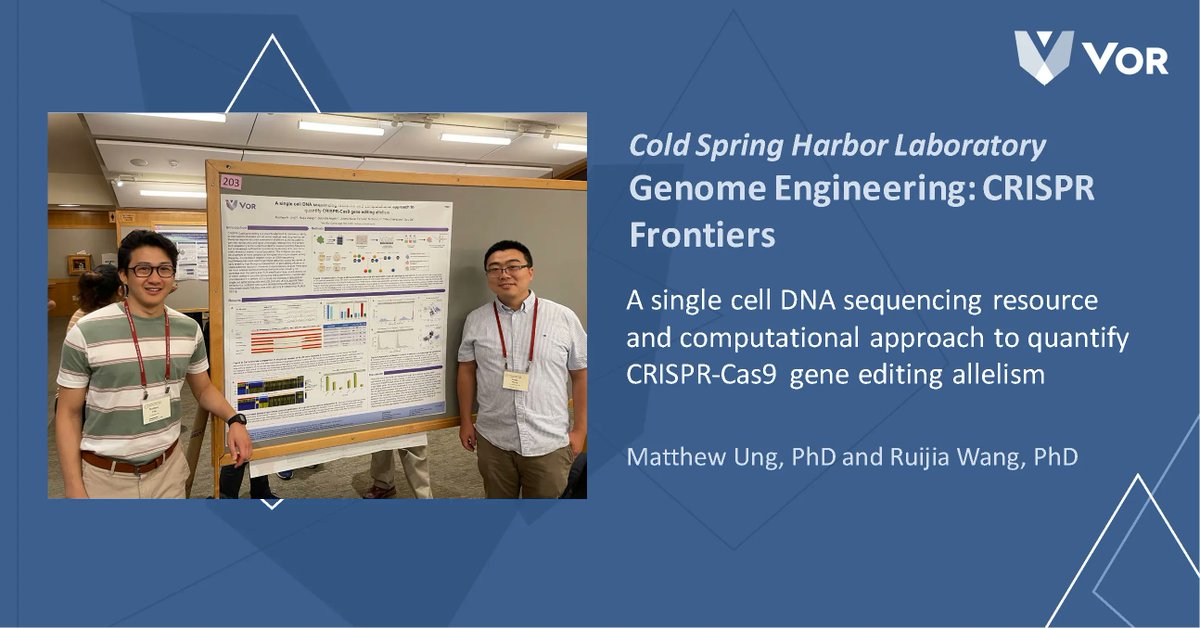 Vor Bio (@vorbio) on Twitter photo We were excited to be at the <a href="/CSHL/">Cold Spring Harbor Laboratory</a> Meeting on Genome Engineering: #CRISPR Frontiers! Our team presented a data resource created to evaluate the application of single cell DNA sequencing to #geneediting #CSHLCRISPR23 We were excited to be at the <a href="/CSHL/">Cold Spring Harbor Laboratory</a> Meeting on Genome Engineering: #CRISPR Frontiers! Our team presented a data resource created to evaluate the application of single cell DNA sequencing to #geneediting #CSHLCRISPR23