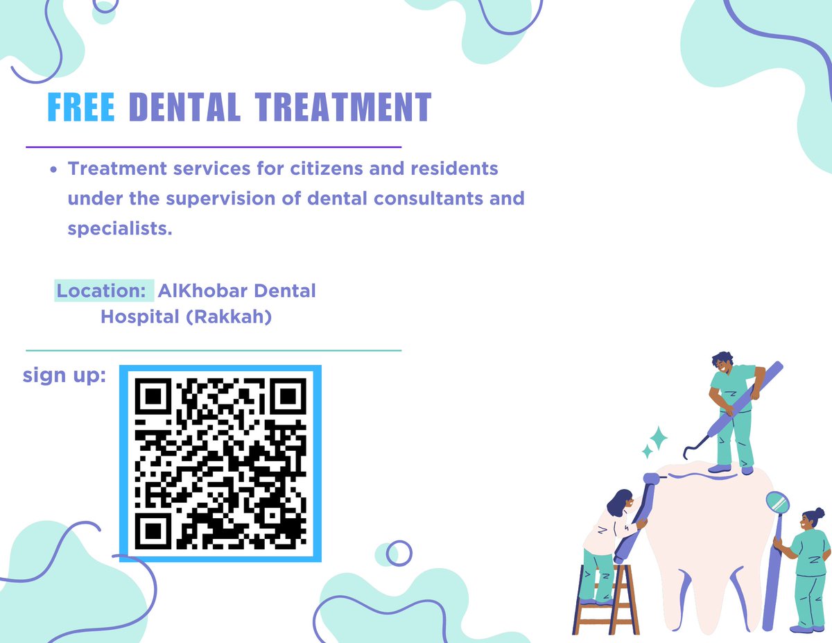 Ra_dent221's tweet photo. السلام عليكم جميعا | 🦷🤍
🔸نقدم لكم خدمات مجانية من طب و جراحة الفم و الأسنان و منها: 
الكشف و علاج التسوس و الحشوات و تقدم الخدمات تحت إشراف استشاريين في طب و جراحة الفم و الأسنان                 

🔗للتسجيل عبر الرابط | To sign up via link 

https://t.co/S7odAMcN2t https://t.co/Cz4rvbv0hT