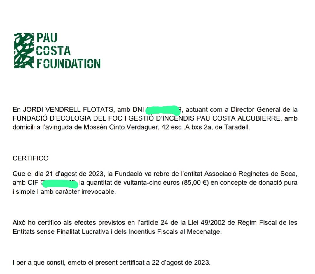 Com cada any, destinem 1€ de cada assistent a la diada d'Almatret
Aquest any hem triat la @PauCostaF , que lluita i estudia el territori en l'àmbit de seguretat i gestió forestal🌳
Una fundació que trobem que ens representa, ja que el territori d'Almatret és una zona de risc.
🧵